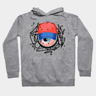 Monster Eye Teenager Graffiti Hoodie